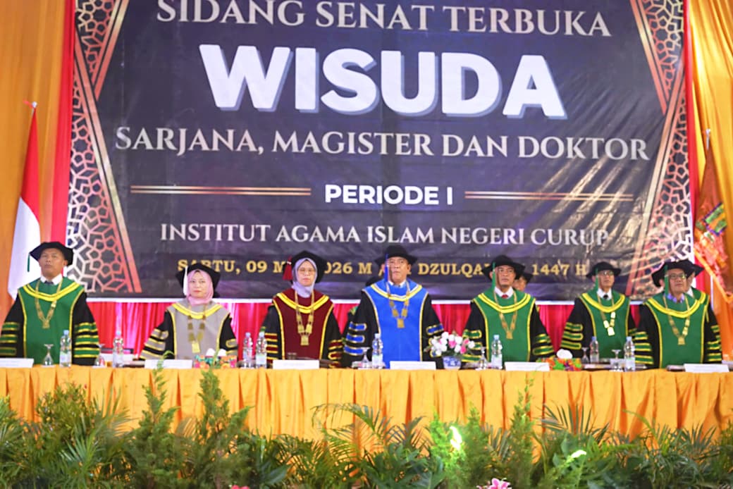 Sidang Senat Terbuka Wisuda IAIN Curup Periode 1Tahun 2026 Kukuhkan 201 Wisudawan